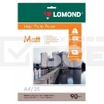 Фотобумага LOMOND Односторонняя Матовая, 90г/м2, A4 (21X29,7)/25л. для струйной печати, фото 1