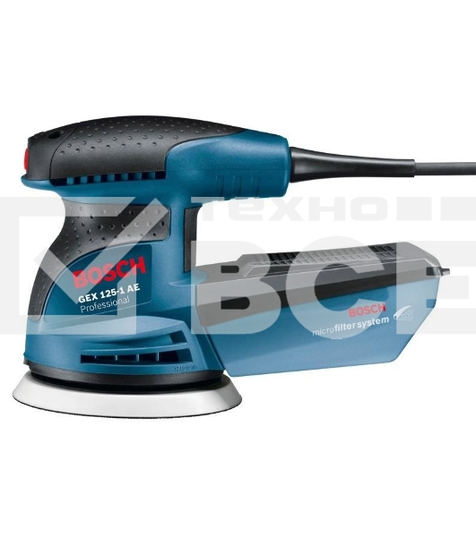 Эксцентриковая шлифмашина Bosch GEX 125-1 AE (250 Вт, 125мм, рег.ск, 1.3 кг, коробка) 0601387500