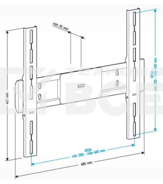 Кронштейн для телевизора Holder LCD-F4611 черный 32