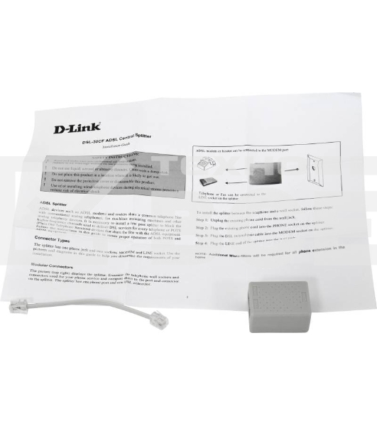 Сплиттер xDSL D-Link DSL-30CF/RS RJ-11 ADSL Annex A