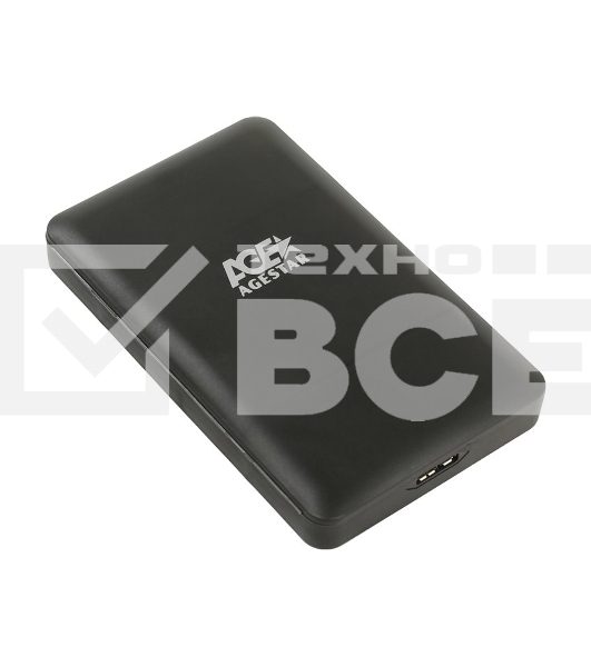 Внешний корпус для HDD/SSD AgeStar 3UBCP3 SATA пластик черный 2.5