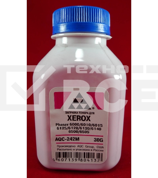 Тонер XEROX Phaser 6000/6010/6015/6125/6128/6130/6140/6500/6505 Magenta, (фл.30г.) AQC фас. России