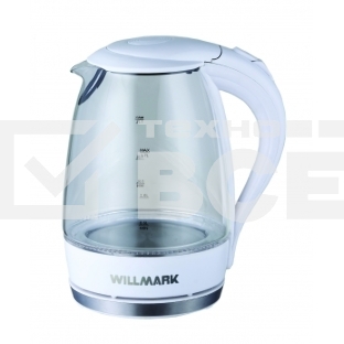 Чайник электрический Willmark WEK-1708G (1.7л, пов. на 360 град., LED-подсв., корп. из стекла, 2200В