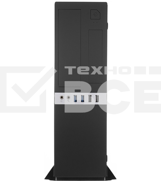 Компьютерный корпус с блоком питания 300Вт. Сase Foxline mATX Desktop 300W, 2xUSB3.0, 2xUSB2.0, toolless, Black, 8cm. fan, powercord