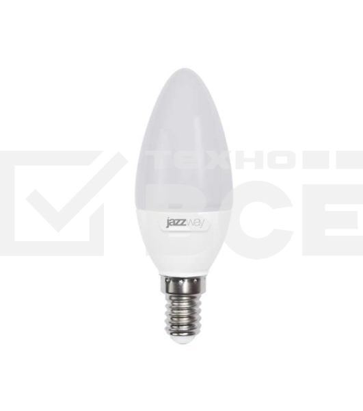 Лампа светодиодная PLED-SP C37 9Вт свеча 3000К тепл. бел. E14 820лм 230В JazzWay 2859457A