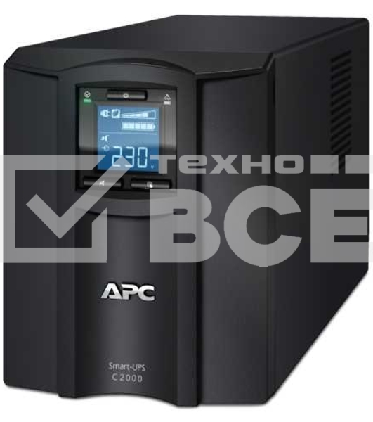 Источник бесперебойного питания APC Smart-UPS C SMC2000I 1300Вт 2000ВА черный