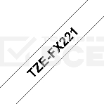 Лента для печати наклеек Brother гибкая идентификационная ламинированная TZe-FX221, шириной 9 мм, длиной 8 м, черный текст на белом фоне, фото4