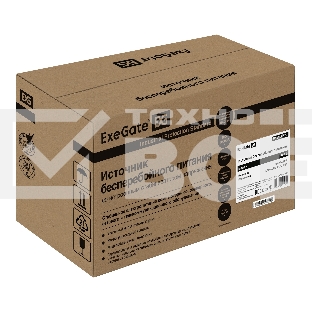 Источник бесперебойного питания ExeGate EX292764RUS SpecialPro UNB-600.LED.AVR.2SH.RJ.USB <600VA/360W, LED, AVR, 2*Schuko, RJ45/11, USB, Black>