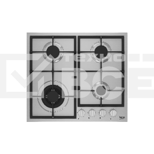 Встраиваемая газовая варочная поверхность Beko HIYG 64225 SXO, Нержавеющая сталь