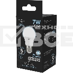 Лампа светодиодная Gauss 7Вт цок.:E27 шар 220B 4100K св.свеч.бел.ней. A60 (упак.:10шт) (102502207), фото 1