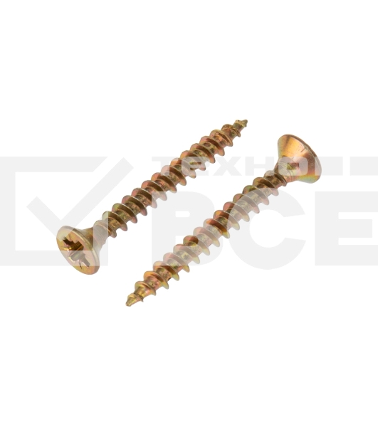 Саморез универсальный Kranz 3,5х30, желтый цинк, пакет (1000 шт/уп)