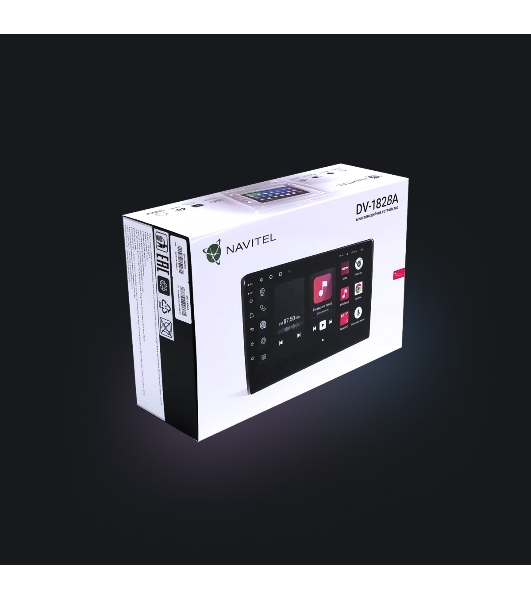 Автомагнитола Navitel DV-1828A, 2 DIN, 10', Android 10, Bluetooth, USB Type-A, GPS, 4G, CarPlay