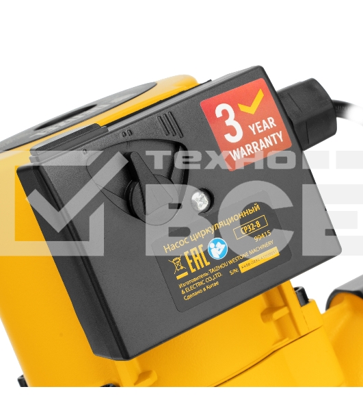 Циркуляционный насос Denzel CP32-8, напор 8 м, 160 л/мин, 1 м кабель, монт. длина 180 мм