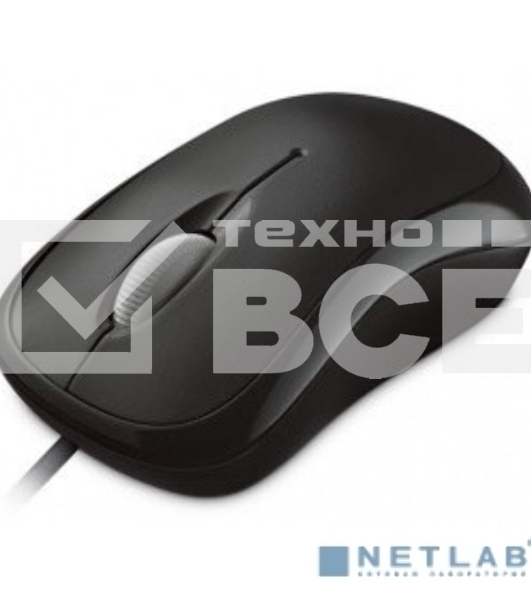 Мышь проводная Microsoft Basic черный, 1000 dpi, USB, кнопки - 3