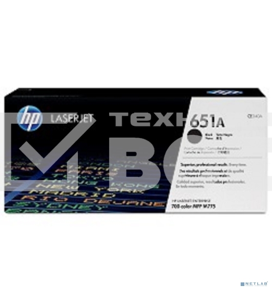 Картридж лазерный HP CE340A 651A черный для LaserJet 700 Color MFP 775 13500стр.