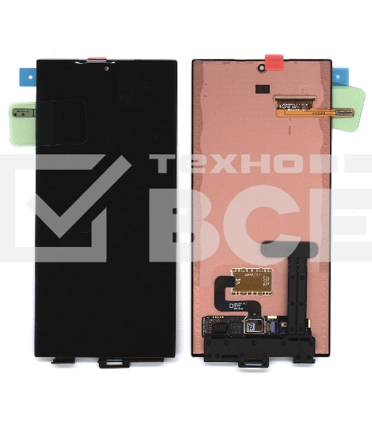Дисплея для Samsung Galaxy S23 Ultra S918B без рамки ServicePack, черный GH82-31247A/GH82-33783A