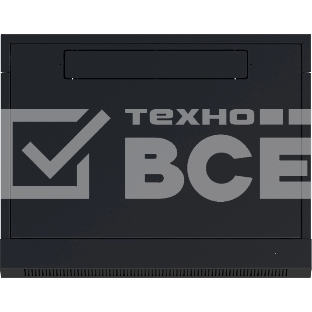 Шкаф коммутационный NTSS (NTSS-W6U6060GS-BL) настенный 6U 570x600мм пер.дв.стекл 60кг черный 19.5кг