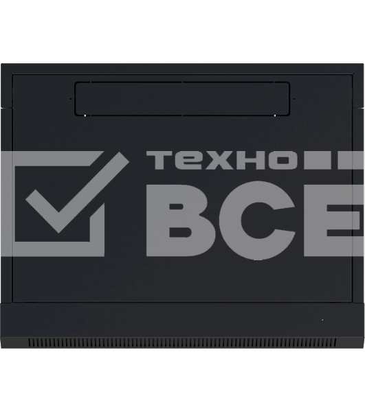 Шкаф коммутационный NTSS (NTSS-W6U6060GS-BL) настенный 6U 570x600мм пер.дв.стекл 60кг черный 19.5кг