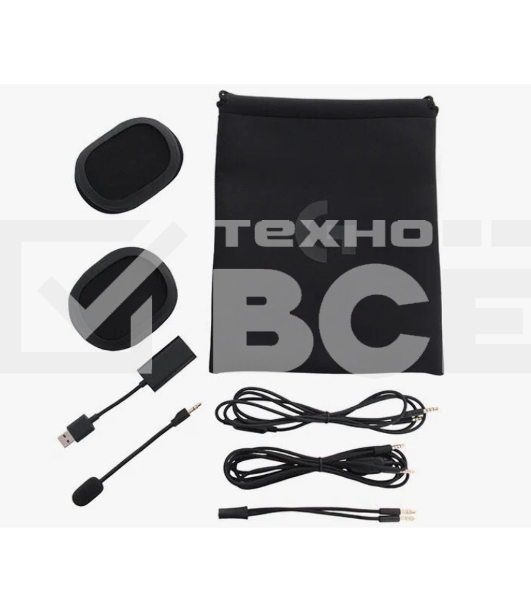 Наушники с микрофоном Logitech G Pro X черный 2м мониторные оголовье (981-000819)