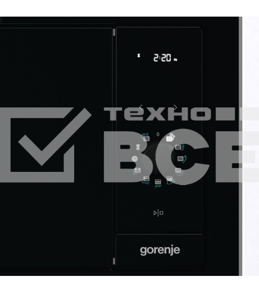 Встраиваемая микроволновая печь GORENJE BM235G1SYB черный 23 л, 900 Вт, переключатели - поворотный механизм/сенсор