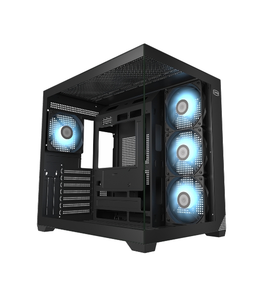 Компьютерный корпус без блока питания PCCooler C3T700 ARGB BK, Midi-Tower, TG, 4x120мм ARGB, 1xUSB-A 3.0 + 1xUSB-A 2.0 + 1xUSB-C, ATX, mATX, mITX черный