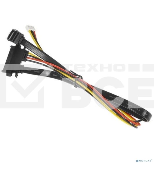 Кабель питания Sata Cablexpert CC-XH2.54-SATAL-40CM, XH2.54 4pin+ Sata угловой 7pin/Sata 7+15pin, 40 см, пакет