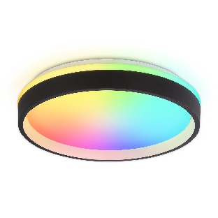 Светодиодный светильник RGB Ambrella light FZ604 BK/GD черный/золото IP20 46W 3000K-6500K+RGB D390*80 (ПДУ ИК)