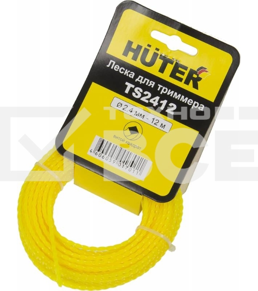 Леска для садовых триммеров Huter TS2412 d=2.4мм L=12м для Huter GGT-800S(T)/1000S(T)/1300S(T)/1500S(T) (71/2/13)