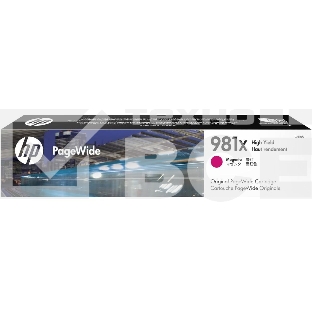 Картридж струйный HP 981X пурпурный увеличенной емкости для HP Color PageWide Ent Flow MFP 586, 566 10 000 стр.