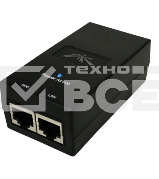 Сетевое оборудование UBIQUITI POE-15-12W(EU) блок питания с PoE, 220 VAC -> 15VDC, 0,8A - для абонентов