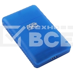 Внешний корпус для HDD/SSD AgeStar 3UBCP3 SATA пластик синий 2.5', фото 1