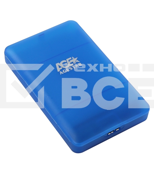 Внешний корпус для HDD/SSD AgeStar 3UBCP3 SATA пластик синий 2.5'