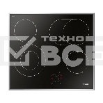 Встраиваемая варочная панель Hansa BHCI66706 Стеклокерамика, независимая, сенсорное управление, таймер, рамка, черная, фото2