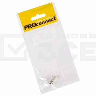 Разъем антенный на кабель Proconnect, штекер F для кабеля RG-6, (1шт.) (пакет)