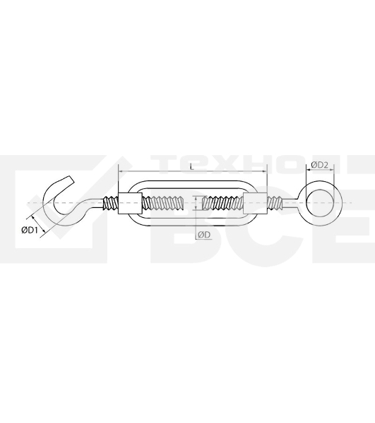 Талреп крюк-кольцо DIN 1480 М8