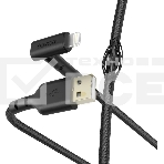 Кабель Hama 00187212 Lightning (m) угловой USB 2.0 (m) 1.5м черный, фото 1
