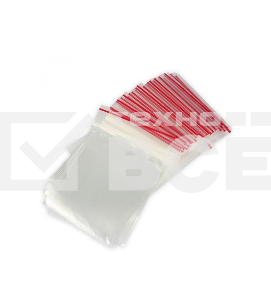 Пакеты с замком Zip Lock, ПВД размер 7 х 10 см, 35 кмк (уп. 100 шт)