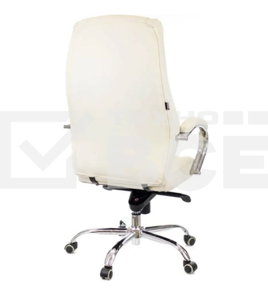 Офисное кресло Everprof Kron M бежевое (экокожа, хром, ролики, Мультиблок)