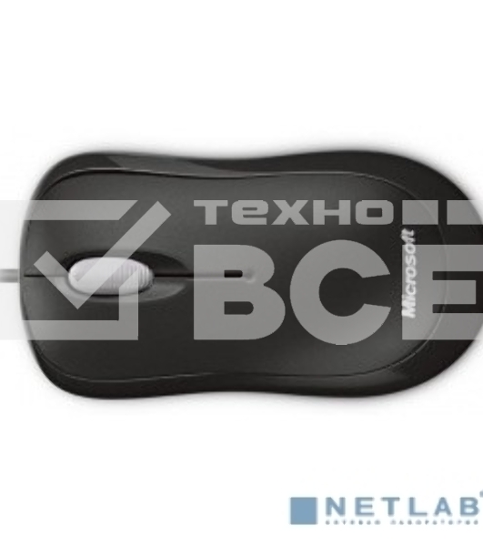 Мышь проводная Microsoft Basic черный, 1000 dpi, USB, кнопки - 3