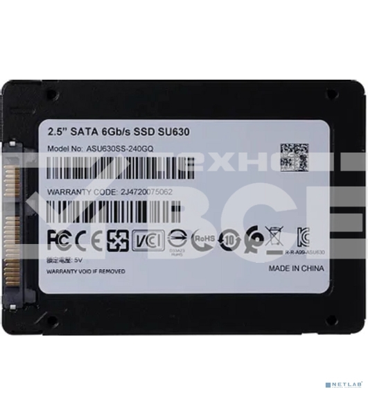 Накопитель SSD ADATA SU630, 240Gb, SATA III, 2.5