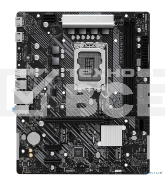 Материнская плата ASRock B760M-H2/M.2, LGA 1700, Intel B760, 2xDDR5, 4xSATA, 2xM.2, 1xPCIe 4.0 x16, 2xPCIe x1, 1xDP, 1xHDMI, 1xVGA, 1x 2.5Gb LAN, 2xUSB-A 3.2 Gen 1, 3xUSB 2.0, 3x3.5 мм, 7.1, mATX