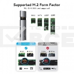 Корпус для SSD Vention USB 3.1 Gen 2-C M.2 NGFF (B-Key/B&M Key) Серый, фото12