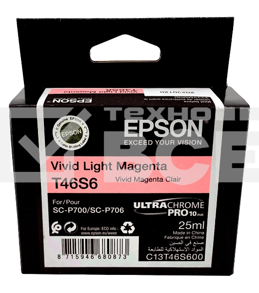 Картридж светло-пурпурный Epson T46S6 для SC-P700