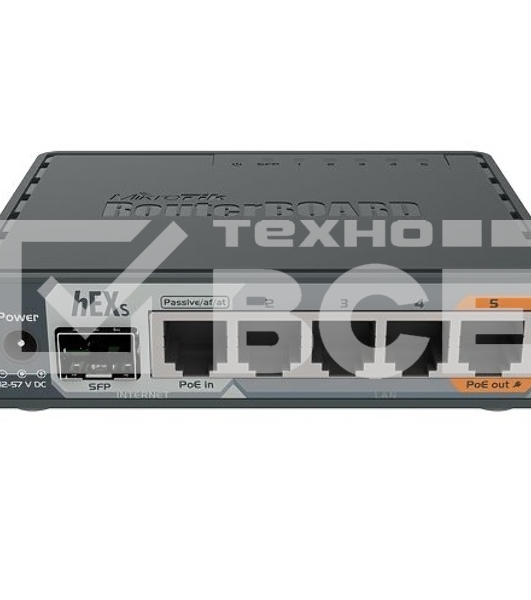 PoE-маршрутизатор MikroTikRB760iGS2 ядра (880 МГц), 5х 1G RJ45, SFP, USB, MicroSD, раздача PoE (HEX S)