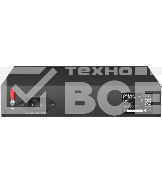 Коммутатор Digma DSP708G-2S-T135 (L2+) 8x1Гбит/с 2SFP 8PoE 8PoE+ 135W управляемый