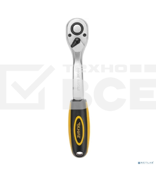 Ключ-трещотка для торцовых головок Kranz 1/2, СrV, 72 зубца