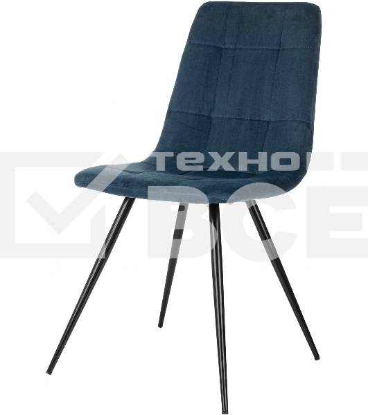 Стул для дома Бюрократ CH-K1_4 комплект 4 шт синий Holland 58 металл черный на ножках (CH-K1_1/HL58_4)