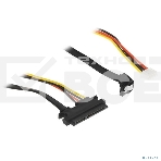 Кабель питания Sata Cablexpert CC-XH2.54-SATAL-40CM, XH2.54 4pin+ Sata угловой 7pin/Sata 7+15pin, 40 см, пакет, фото 1