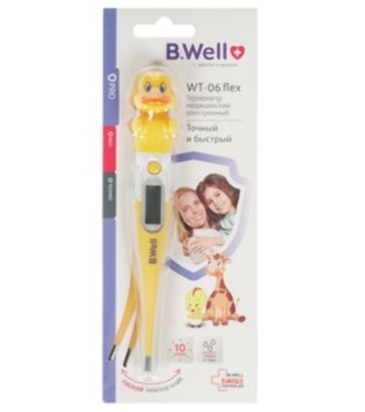 Термометр электронный B.Well WT-06 Flex желтый/белый