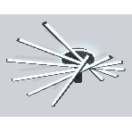 Потолочный светодиодный светильник Ambrella light FL6232 BK черный 96W 3000K-6400K 605*605*200 (ПДУ ИК), фото5